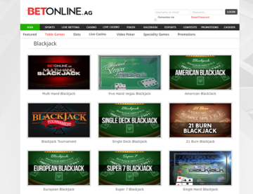 betonline table games