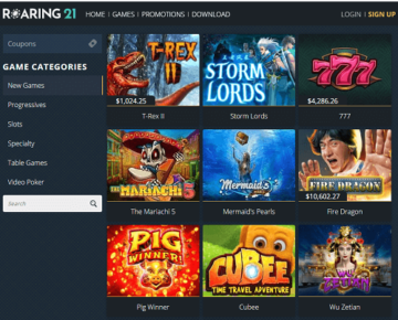 roaring 21 casino games usa