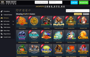vegas crest casino games